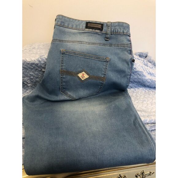 NYC Red MIdRise Stonewashed Womens Jeans - Size 18 - Picture 10 of 14